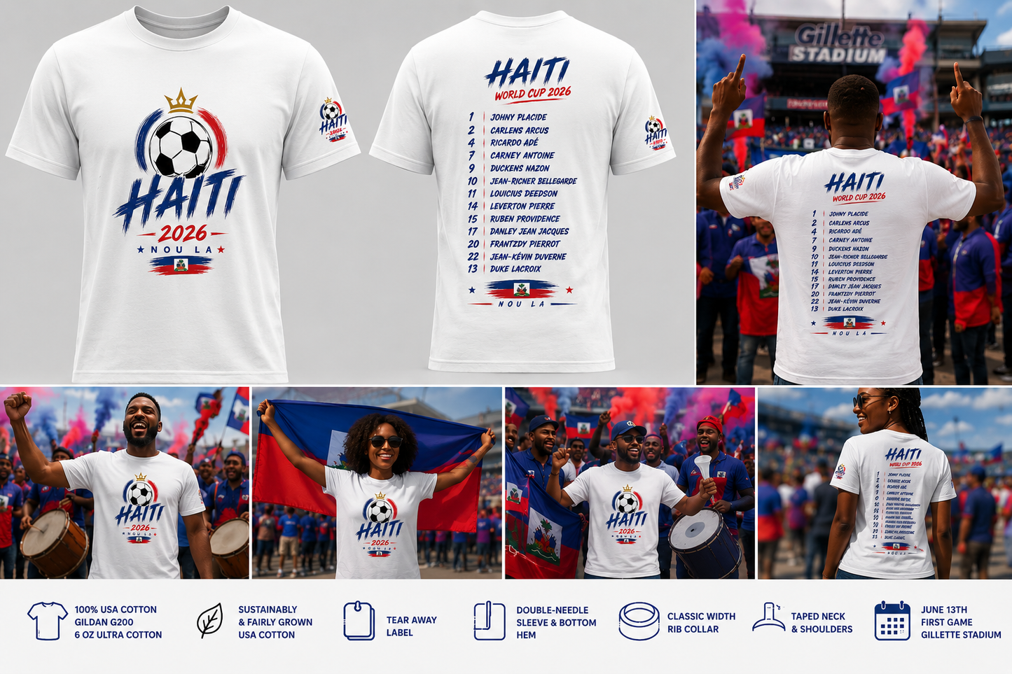 Haiti 2026 “Nou La” World Cup Pride T-Shirt 🇭🇹⚽