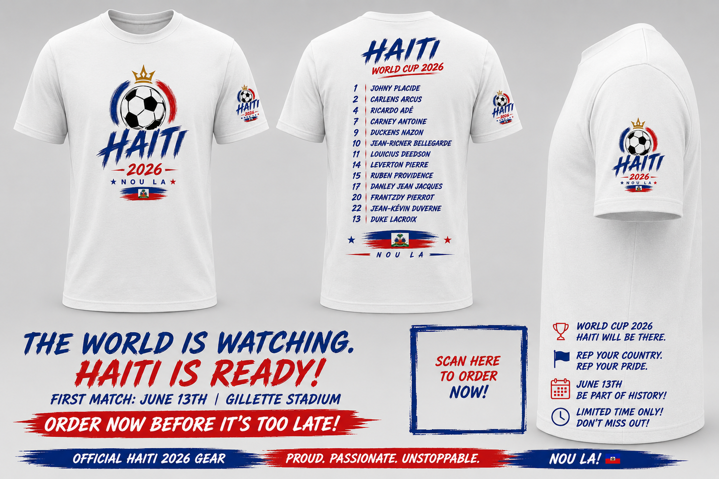 Haiti 2026 “Nou La” World Cup Pride T-Shirt 🇭🇹⚽