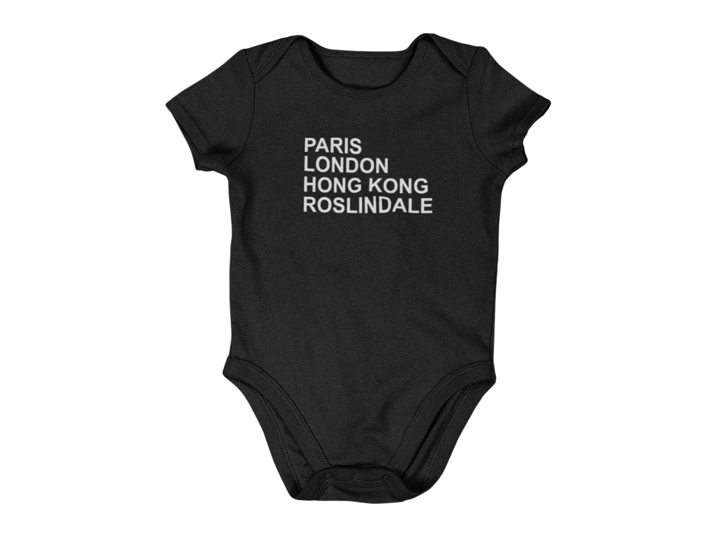Paris London Hong Kong Roslindale Onesie