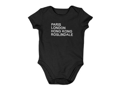 Paris London Hong Kong Roslindale Onesie