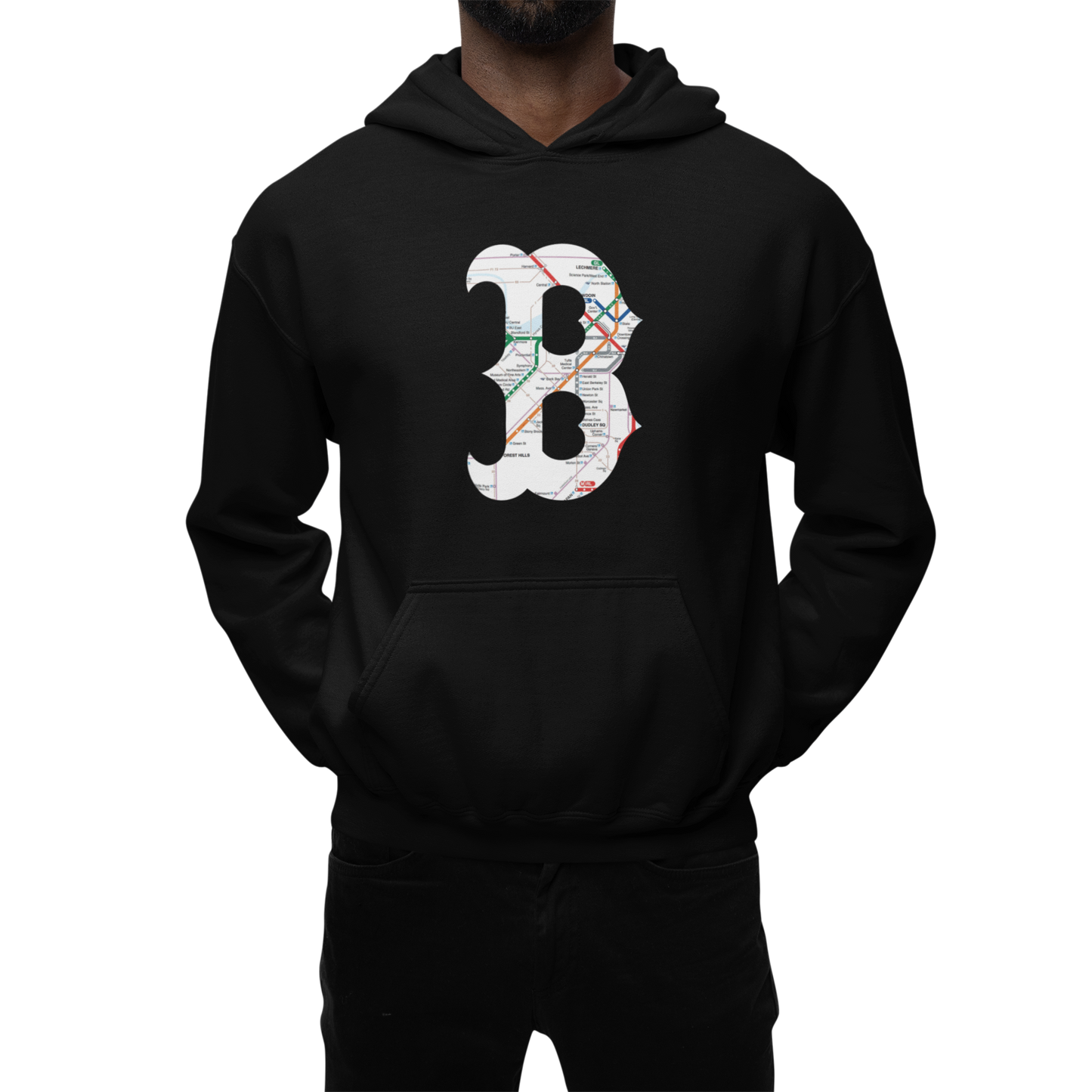 Boston B Map Hoodie