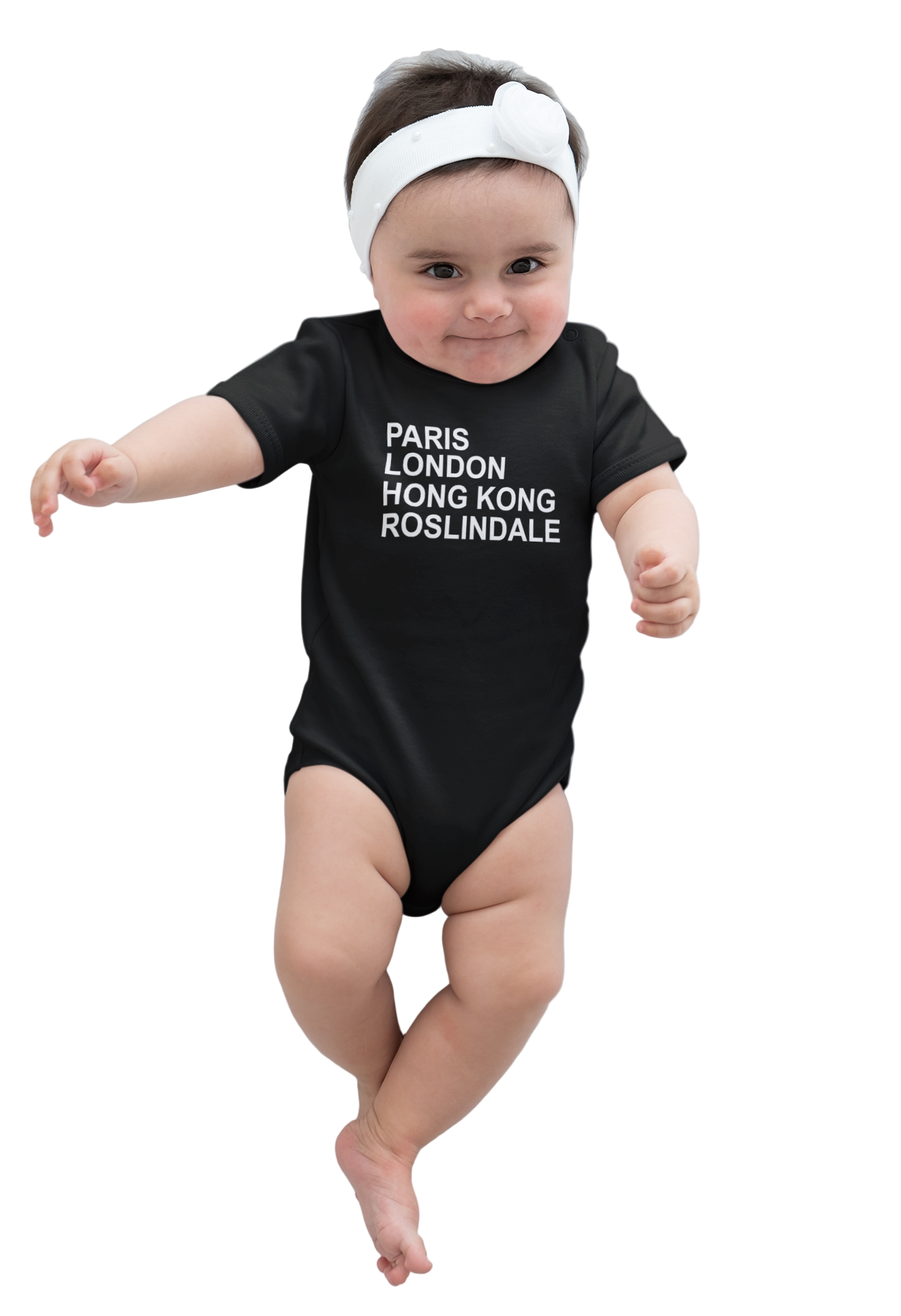 Paris London Hong Kong Roslindale Onesie