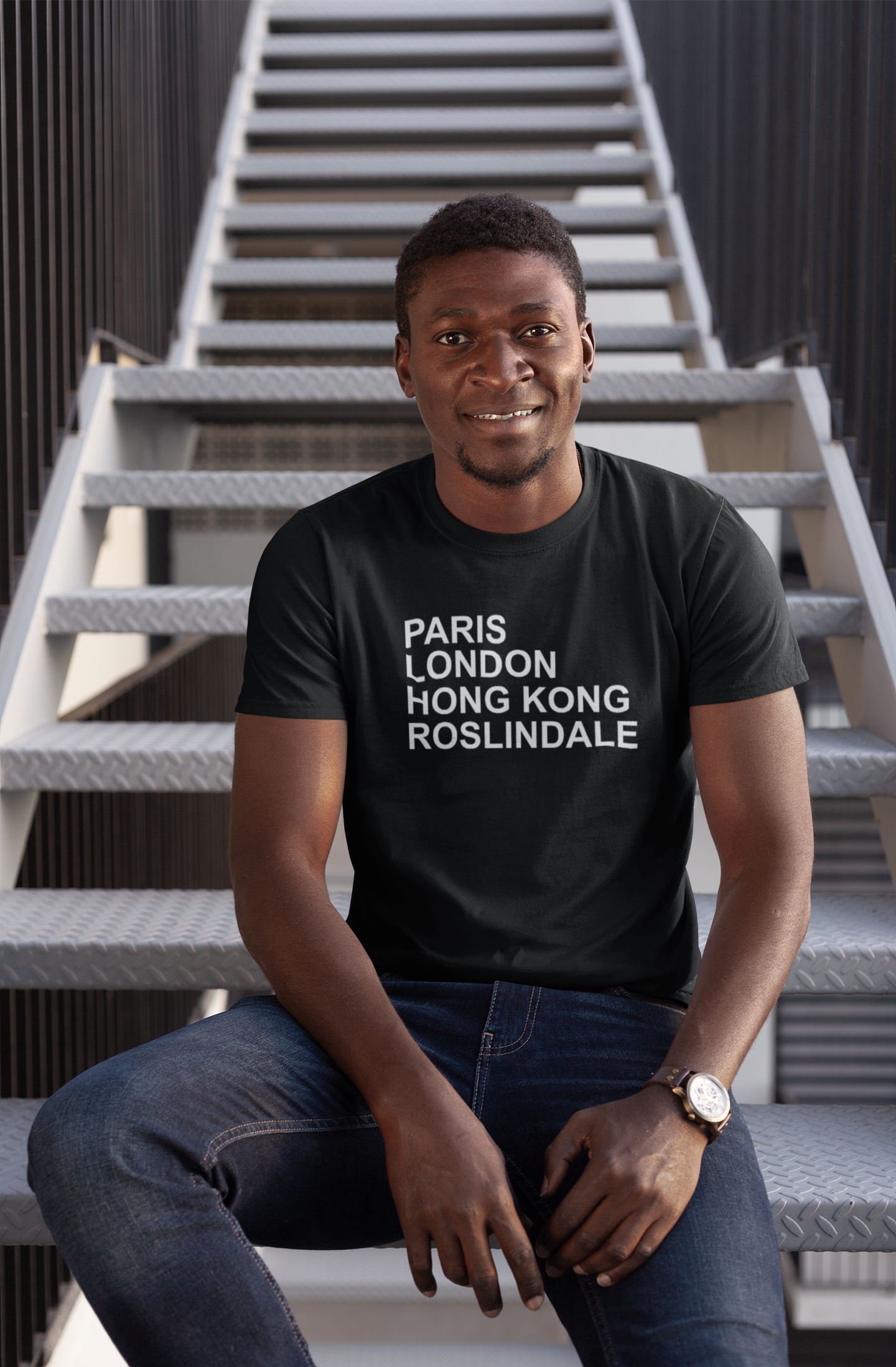 Paris London Hong Kong Roslindale T-shirt